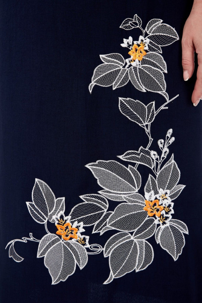 Платье из льна и текстиля прямое длинное нарядное Grace for you 1046 - фото 4