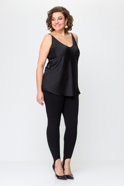 Круглогодичный топ на бретелях из текстиля Avenue 0317-2 черный - фото 3