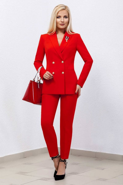 Брюки, жакет Azzara 428 красный - фото 1