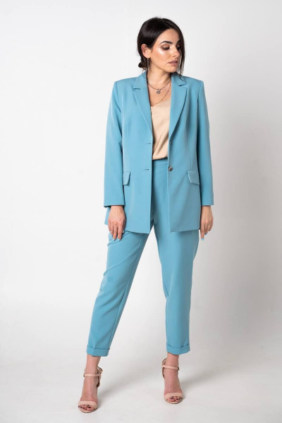 Брюки, жакет TVIN 9033 туркус - фото 1