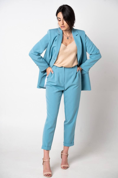 Брюки, жакет TVIN 9033 туркус - фото 5