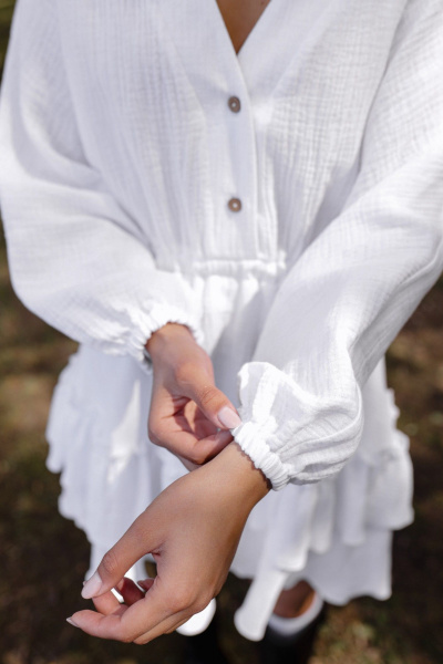 Платье Krasa М389-24 белый - фото 3