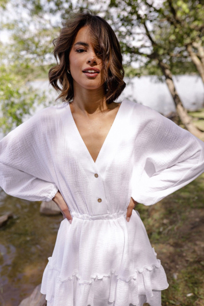 Платье Krasa М389-24 белый - фото 2