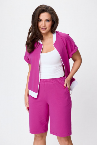 Летний комплект свитшот и шорты из трикотажа STEFANY 2079 - фото 6