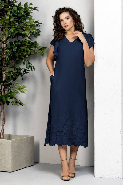 Платье Gold Style 2621 темно-синий - фото 7