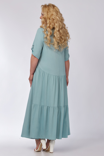 Летнее платье А-силуэта с фигурным запахом и воланом Algranda А3982 - фото 3