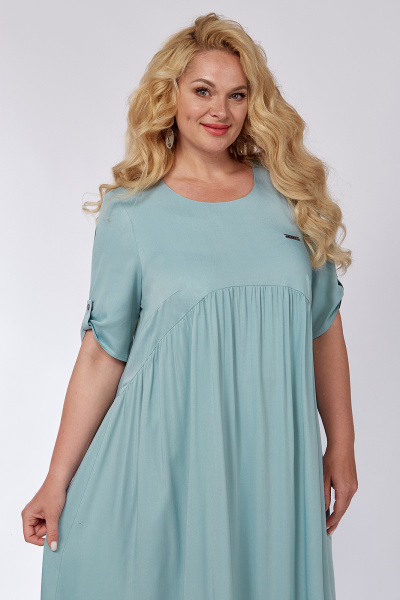 Летнее платье А-силуэта с фигурным запахом и воланом Algranda А3982 - фото 5
