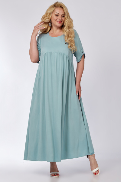 Летнее платье А-силуэта с фигурным запахом и воланом Algranda А3982 - фото 6