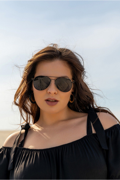 Легкое платье на бретелях с кружевными вставками и воланами Andina 829 чёрный - фото 11