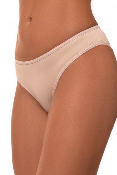 Трусы бежевые с заниженной линией с кружевными вставками BRAVO PH421C1D - фото 1