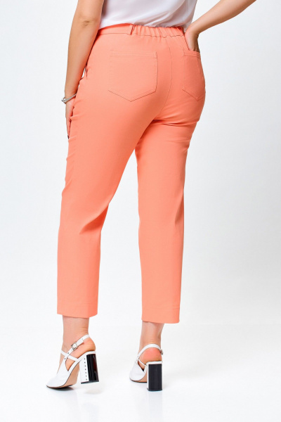 Брюки зауженные прямого силуэта из хлопкового денима Swallow 745 персиковый - фото 4