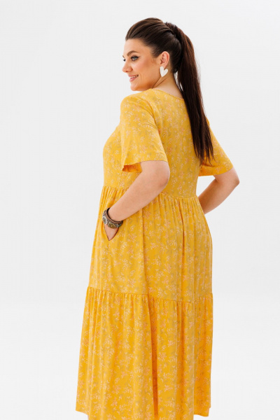 Летнее платье из вискозы с просторным кроем Anelli 1408 солнце - фото 6