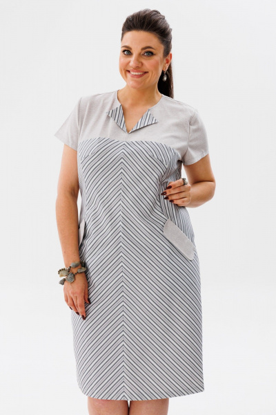 Платье Anelli 1331 дымка - фото 1