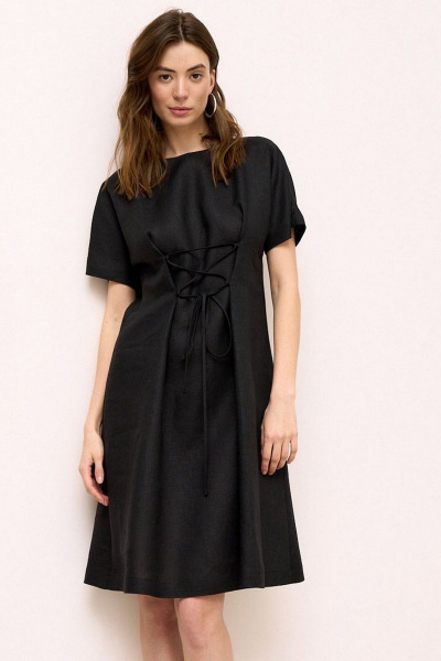 Платье свободного кроя со спущенным плечом и шнуровкой C. of PAPAYA NEW Р1674 - фото 4