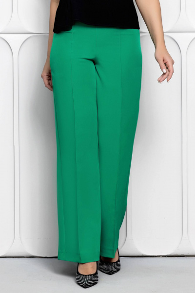Палazzo брюки из текстиля в классическом стиле Gold Style 2629 зеленый - фото 7