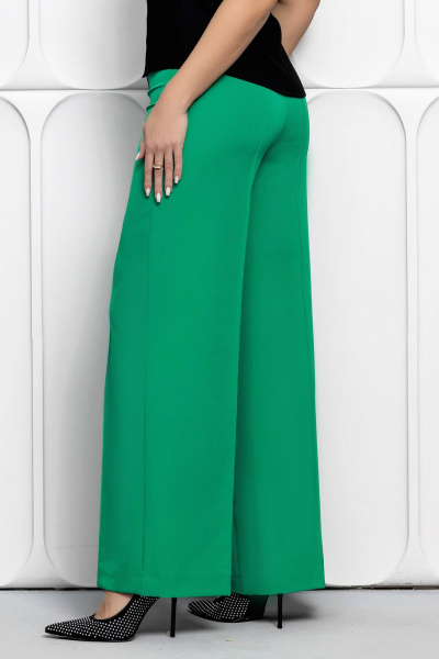Палazzo брюки из текстиля в классическом стиле Gold Style 2629 зеленый - фото 9