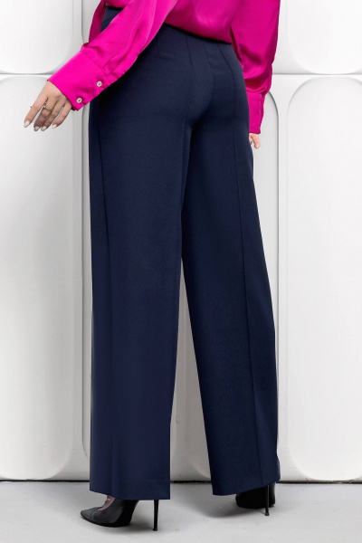 Палzzo брюки с стрелками из немнущегося костюмного материала Gold Style 2629 синий - фото 2