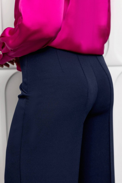 Палzzo брюки с стрелками из немнущегося костюмного материала Gold Style 2629 синий - фото 3