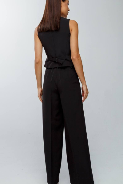 Черные брюки палаццо на резинке для делового образа Gold Style 2631 черный - фото 4