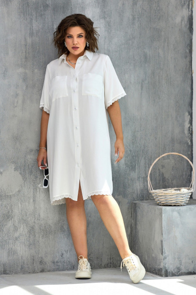 Платье BegiModa 1032 молочный - фото 1