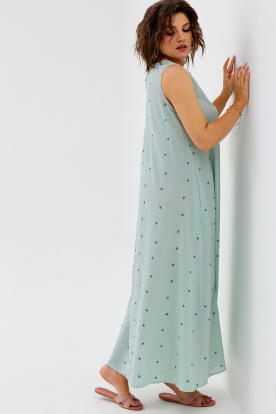 Платье BegiModa 1036 ментол - фото 4