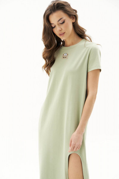 Платье-рубаха из хлопка с асимметричным вырезом Fantazia Mod 4862 - фото 4