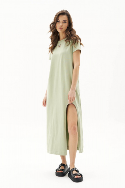 Платье-рубаха из хлопка с асимметричным вырезом Fantazia Mod 4862 - фото 3