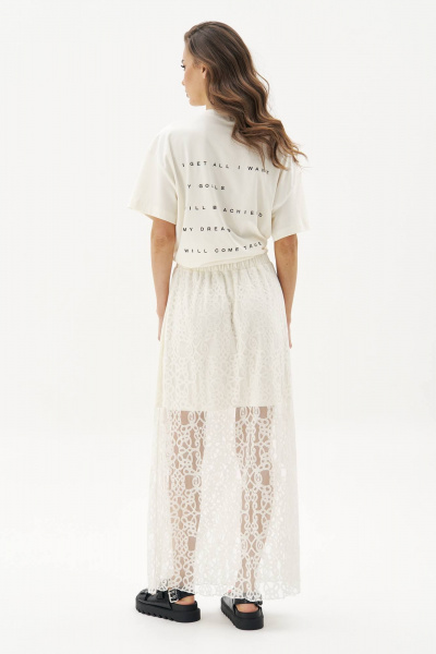 Майка, юбка Fantazia Mod 4864 молочный - фото 6