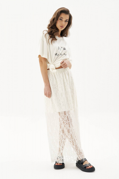 Майка, юбка Fantazia Mod 4864 молочный - фото 2