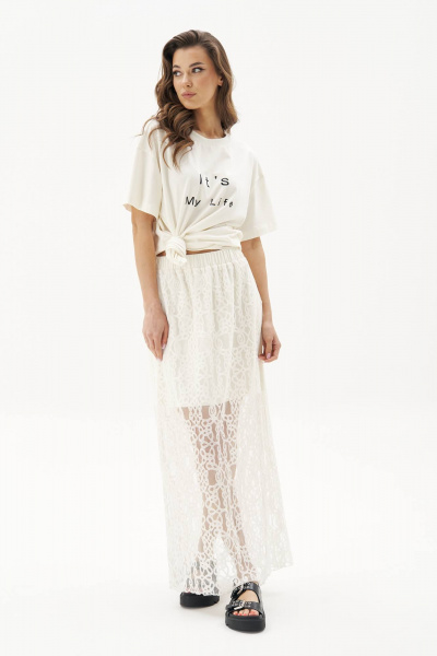 Майка, юбка Fantazia Mod 4864 молочный - фото 1