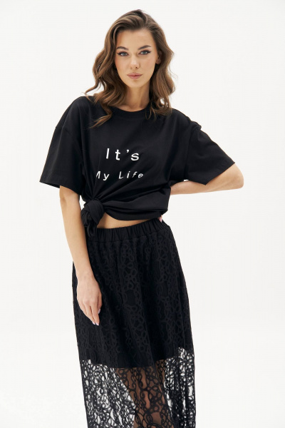 Майка, юбка Fantazia Mod 4864 черный - фото 4