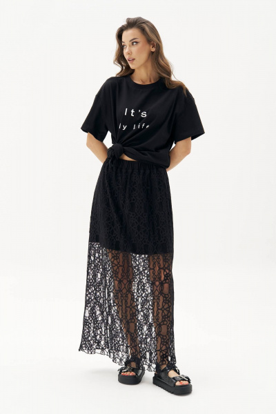 Майка, юбка Fantazia Mod 4864 черный - фото 2