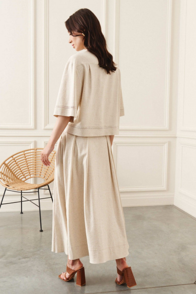 Блуза, юбка Lokka 1403 бежевый - фото 6