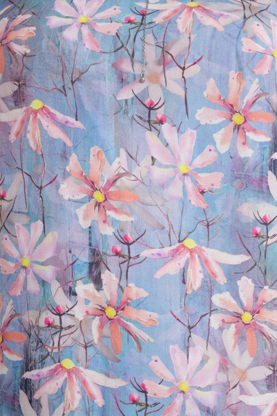 Платье летнее свободное из вискозы с воланами короткий рукав LADO 6324-9 - фото 7