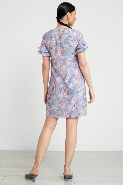 Платье летнее свободное из вискозы с воланами короткий рукав LADO 6324-9 - фото 4