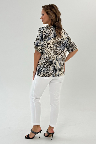 Трикотажная футболка с оригинальным рукавом и разрезами Condra 16248 - фото 13