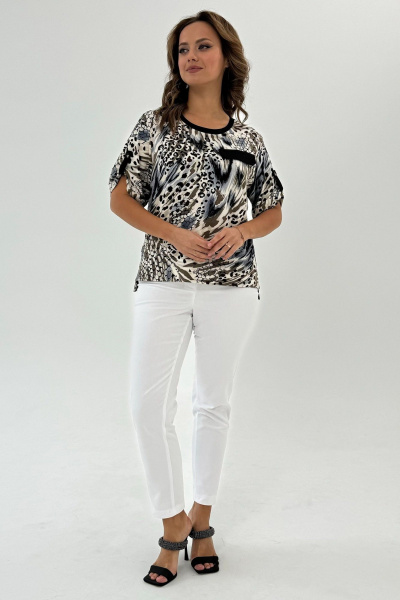 Трикотажная футболка с оригинальным рукавом и разрезами Condra 16248 - фото 9