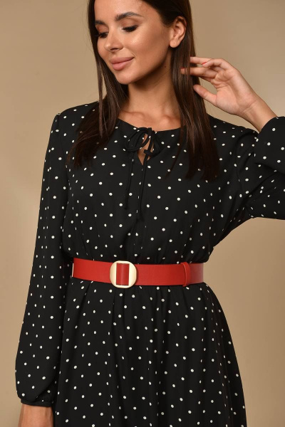 Платье на резинке с бантом и складками юбки-клеш Sharm-Art 2031/3 - фото 3