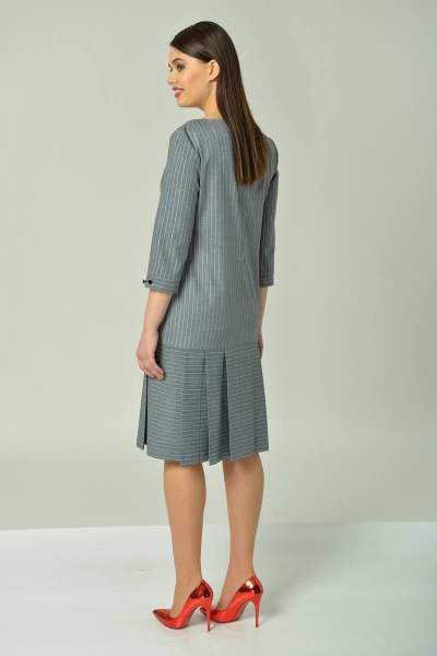 Платье полуприталенного силуэта из текстиля с пуговицами Sharm-Art 2034 - фото 3