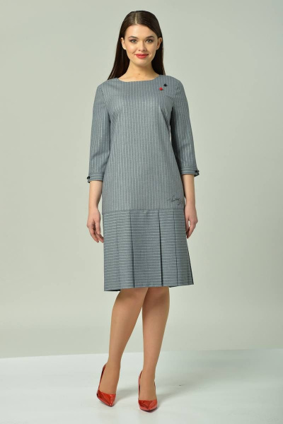 Платье полуприталенного силуэта из текстиля с пуговицами Sharm-Art 2034 - фото 2