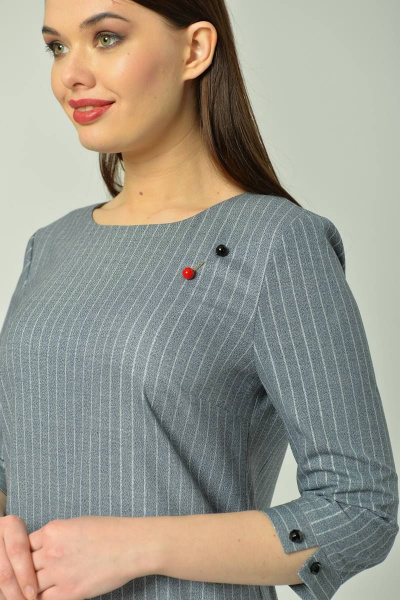 Платье полуприталенного силуэта из текстиля с пуговицами Sharm-Art 2034 - фото 5