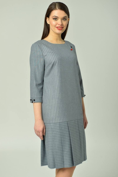 Платье полуприталенного силуэта из текстиля с пуговицами Sharm-Art 2034 - фото 4