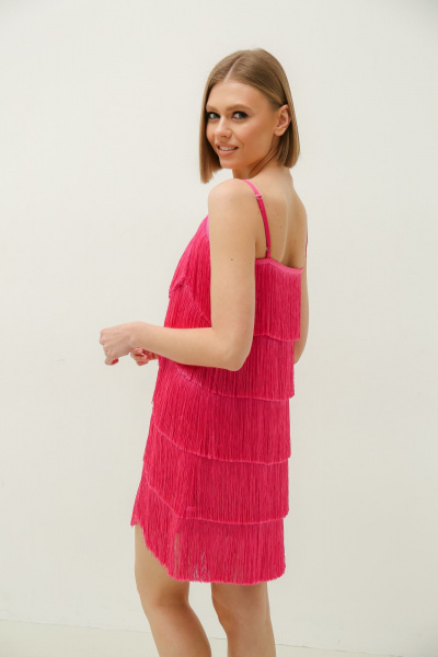 Платье летнее с V-образной горловиной и бахромой PUR PUR 11-237/3 - фото 3