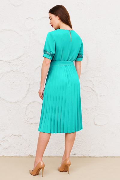 Платье, пояс Bazalini 4938 зелень - фото 4