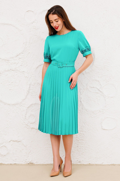 Платье, пояс Bazalini 4938 зелень - фото 2