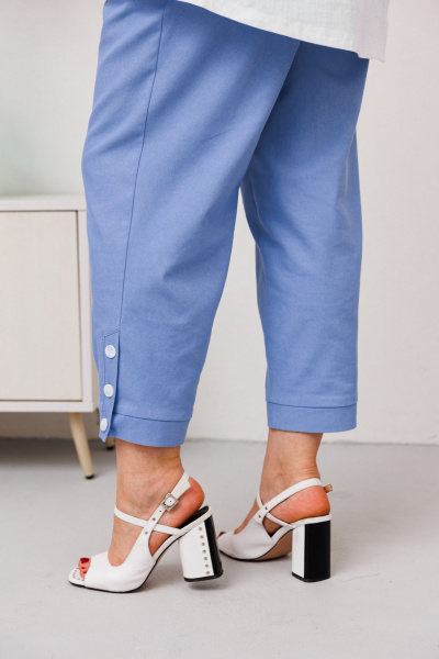 Костюм 2-ка из текстиля и хлопка с фигурным низом и вышивкой Romanovich Style 2-2684 - фото 10