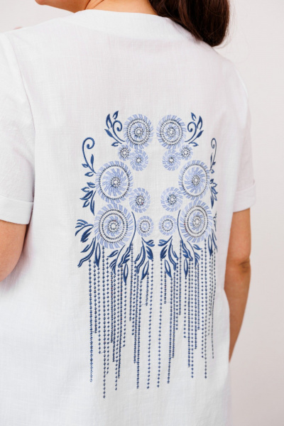 Костюм 2-ка из текстиля и хлопка с фигурным низом и вышивкой Romanovich Style 2-2684 - фото 9