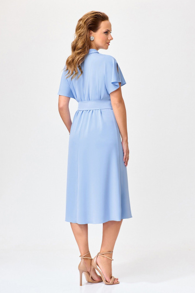 Платье, пояс Bazalini 4954 голубой - фото 2