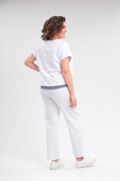Брюки, футболка T&N 7528 белый - фото 4
