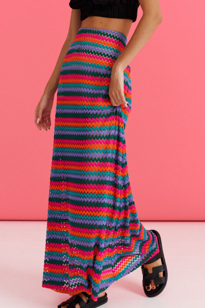 Юбка из текстиля мультиколор круглогодичная ANNETE A1244 - фото 3